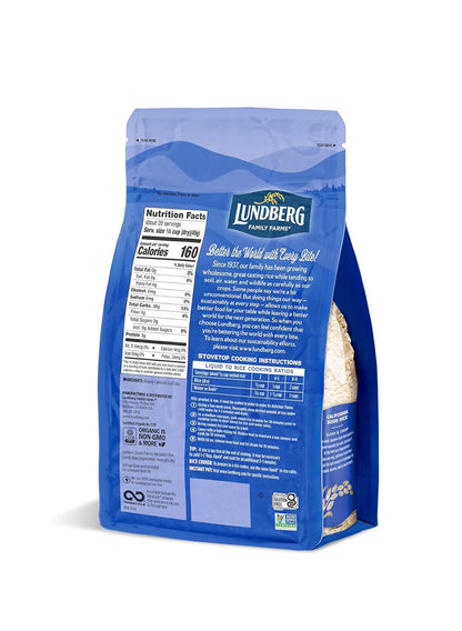 Lundberg Family Farms - Organic California Sushi Rice, Japanese Style Short Grain Rice, Perfectly Sticky, Pantry Staple, Non-Gmo, Gluten-Free, USDA Certified Organic, Vegan, Kosher (32 Oz) (Pack of 2)
