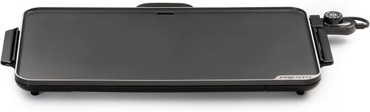Presto 07072 22-Inch Extra Large Griddle, 22"X 13", Low Profile Design, Ceramic Nonstick, Black