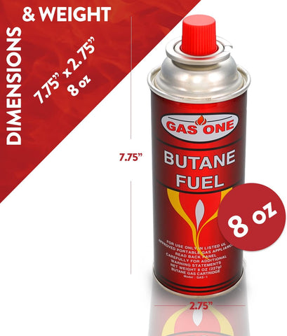 Image of 12 Butane Fuel Gasone Canisters for Portable Camping Stoves