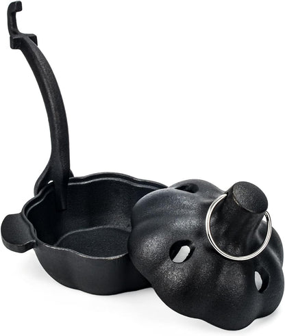 Cast Iron Garlic Roaster with Handle, Smoker Roaster, Garlic Cooker, Garlic Baker, Garlic Roasting Pot, Potato Baker, Mini Cocotte, Used in the Kitchen Oven or Outdoors on a BBQ Grill Stove