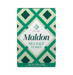 Maldon Salt, Sea Salt Flakes, 8.5 Oz (240 G), Kosher, Natural, Handcrafted, Gourmet, Pyramid Crystals (Packaging May Vary)