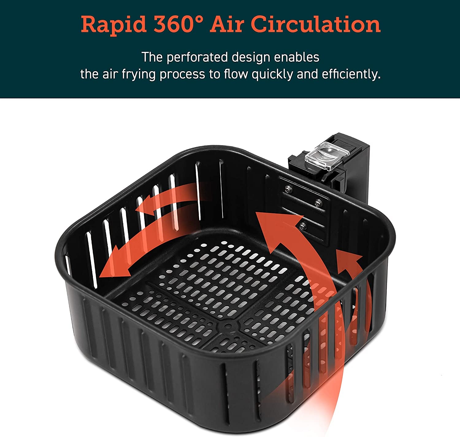 COSORI Air Fryer Accessories, Replacement 5.8QT Original Basket for COSORI CP358-AF, CS358-AF Air Fryers, Non-Stick, Dishwasher-Safe, CAF-P582B