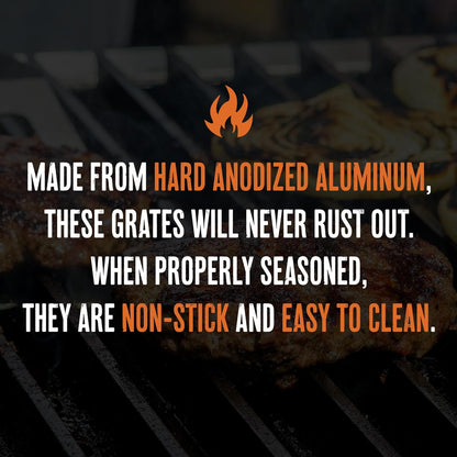 Grillgrate Flavor Zone | Universal Grill Accessory for Gas Grills, Pellet Grills, or Charcoal Grills | Hard Anodized Aluminum | 15″ Grillgrate for Any Grill