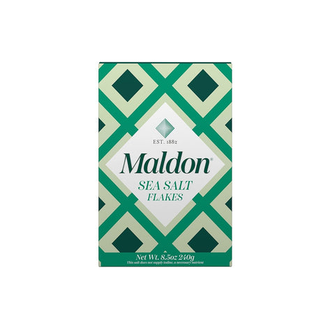 Image of Maldon Salt, Sea Salt Flakes, 8.5 Oz (240 G), Kosher, Natural, Handcrafted, Gourmet, Pyramid Crystals (Packaging May Vary)