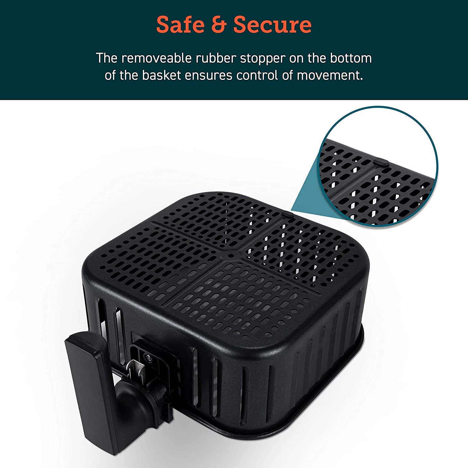 COSORI Air Fryer Accessories, Replacement 5.8QT Original Basket for COSORI CP358-AF, CS358-AF Air Fryers, Non-Stick, Dishwasher-Safe, CAF-P582B