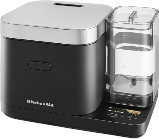 Kitchenaid Grain and Rice Cooker 8 Cup with Automatically Sensing Integrated Scale + Water Tank, KGC3155BM