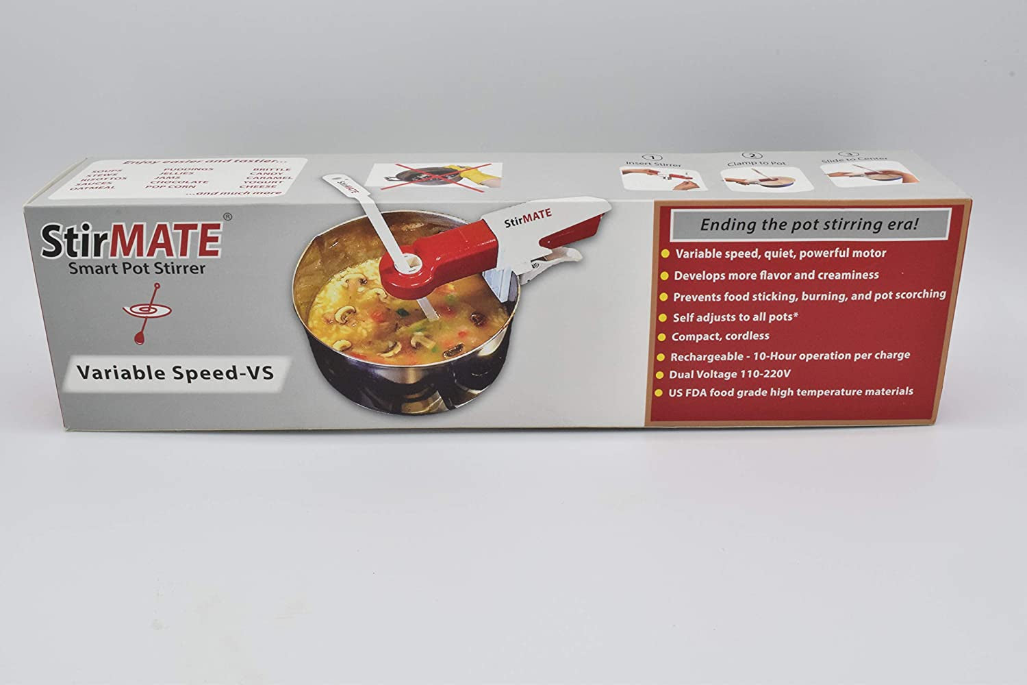 Stirmate Automatic Pot Stirrer GEN 3- Variable Speed, Self-Adjusting, Powerful, Cordless, (Updated 2024)