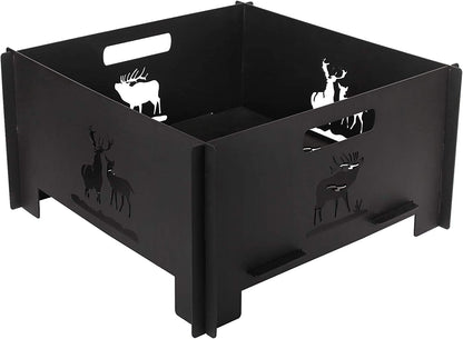 Portable Plug Fire Pit, 15.8 Inch Collapsible Firepits for outside Wood Burning, Folding Outdoor Indoor Accessories for BBQ Camping Travel or Picnic, Foldable Fire Pits Bonfire of Backyard Patio