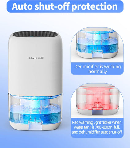 Image of Dehumidifier,Tabyik 35 OZ Small Dehumidifiers for Room for Home, Quiet with Auto Shut Off, Dehumidifiers for Bedroom (280 Sq. Ft), Bathroom, RV, Closet