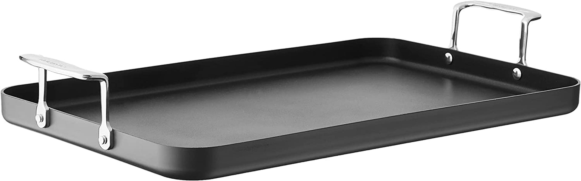 Cuisinart Double Burner Griddle, Chef'S Classic Nonstick Hard Anodized, Stainless Steel, 655-35 13-Inch X 20-Inch