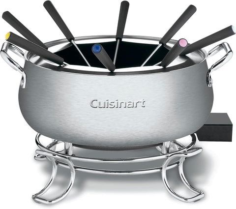 Image of Cuisinart Fondue Pot, 3 Quart, for Chocolate, Cheese, Broth, Oil, Stainless Steel, CFO-3SSP1