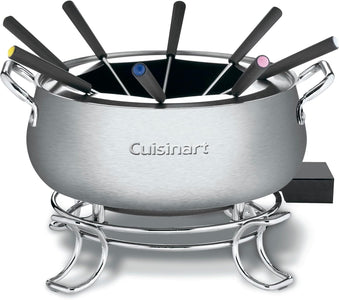 Cuisinart Fondue Pot, 3 Quart, for Chocolate, Cheese, Broth, Oil, Stainless Steel, CFO-3SSP1