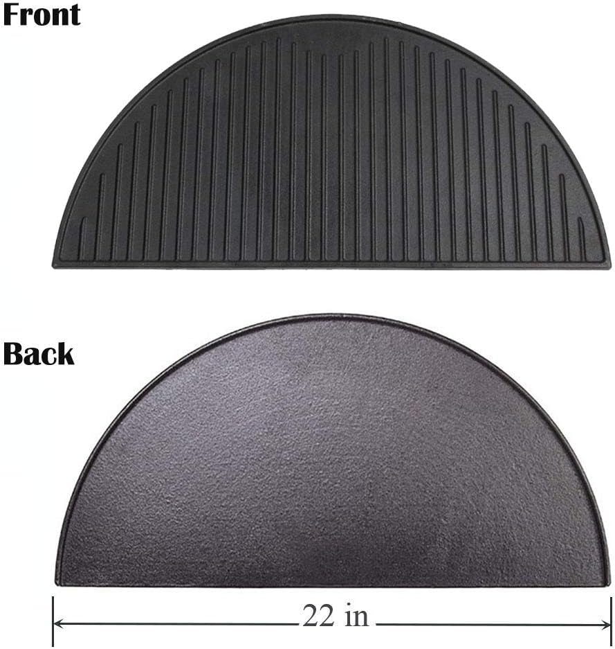 Kamaster 22" Half Moon Cast Iron Cooking Grate Grill Accessory Replaces for Weber Charcoal Grill Half Moon Grate+Griddle+4 Support Extension,Cooking Grate for Weber 22