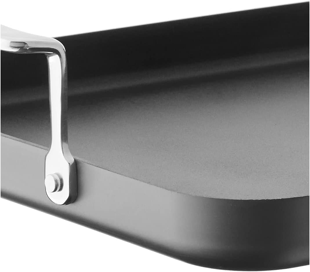 Cuisinart Double Burner Griddle, Chef'S Classic Nonstick Hard Anodized, Stainless Steel, 655-35 13-Inch X 20-Inch