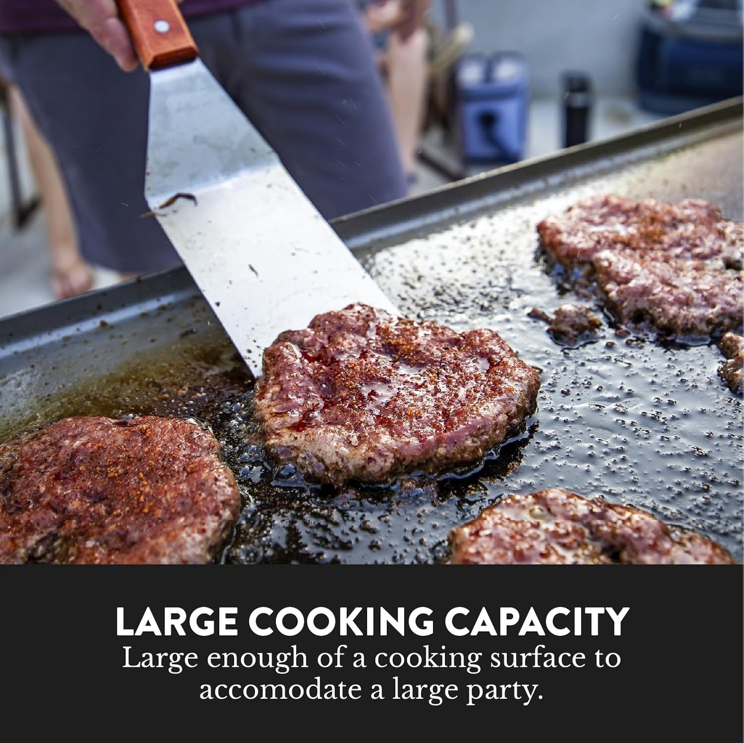 Gas One Flat Top Grill with 3 Burners Auto Ignition Propane Portable Stainless Steel Tabletop Grill with Pre Season Griddle Convenient Drip Tray Ideal for RV, Camping