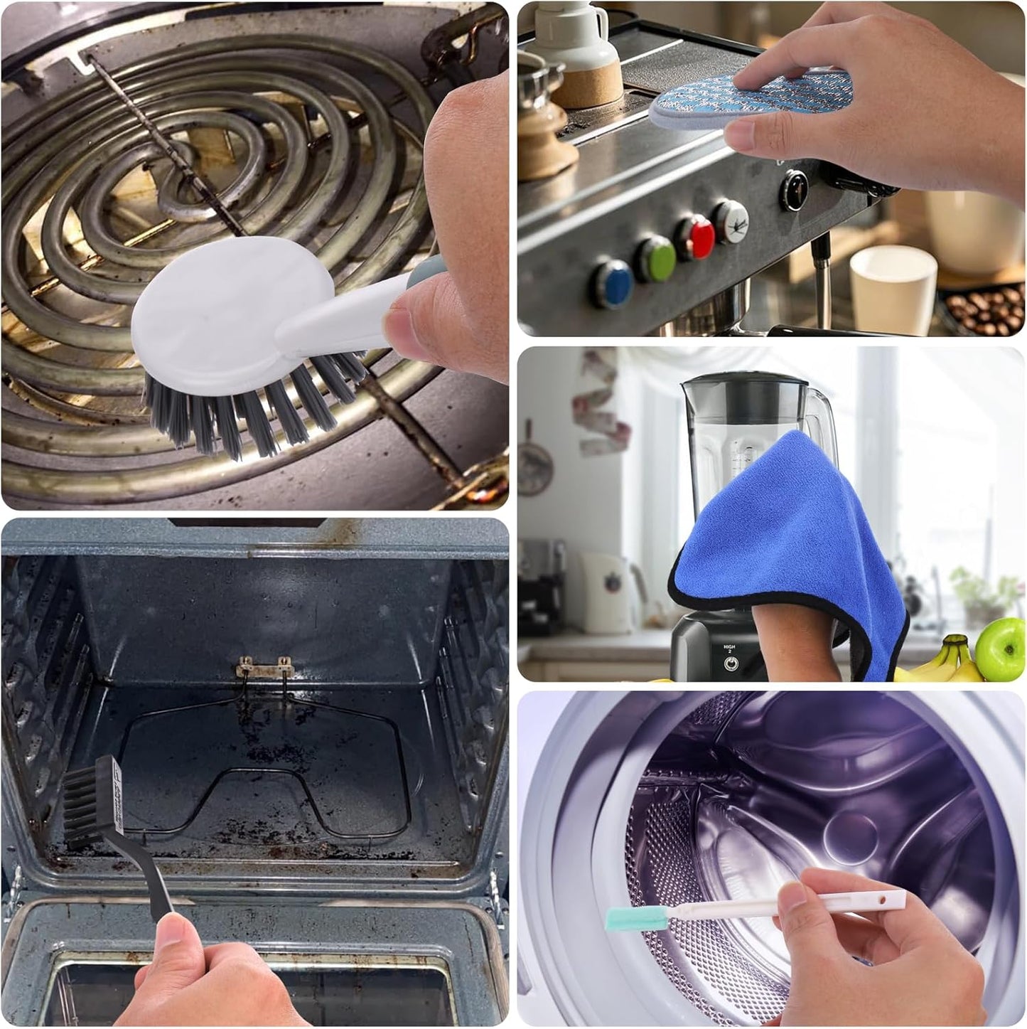 Palksky Air Fryer Cleaning Tools, Airfryer Cleaner Brush, 6 PCS Air Fryer Accessories