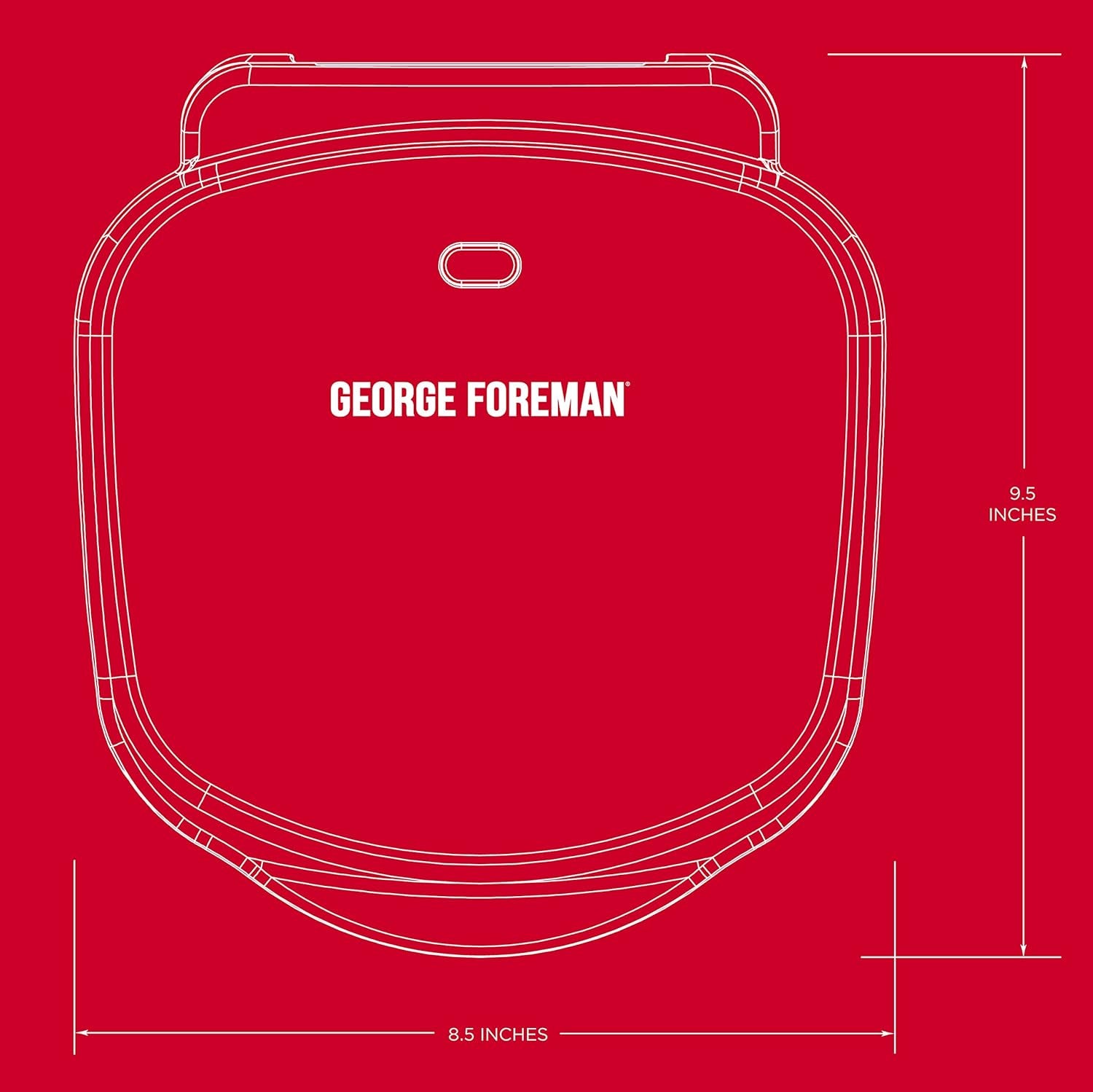 George Foreman 2-Serving Classic Plate Electric Indoor Grill and Panini Press, Black, Small Compact Size, GR10B