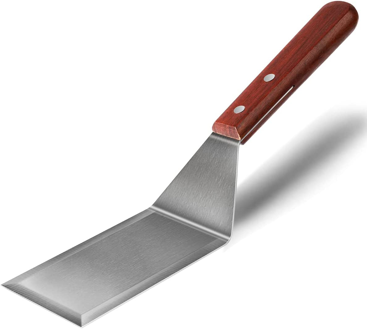 KLAQQED Metal Spatula for Cast Iron Skillet, Grill Spatula Stainless Steel Spatula, Burger Spatula, Fish Turner Spatula, Griddle Spatula, Spachulas Egg Flipper, Flat Top Metal Spatula for Cooking BBQ