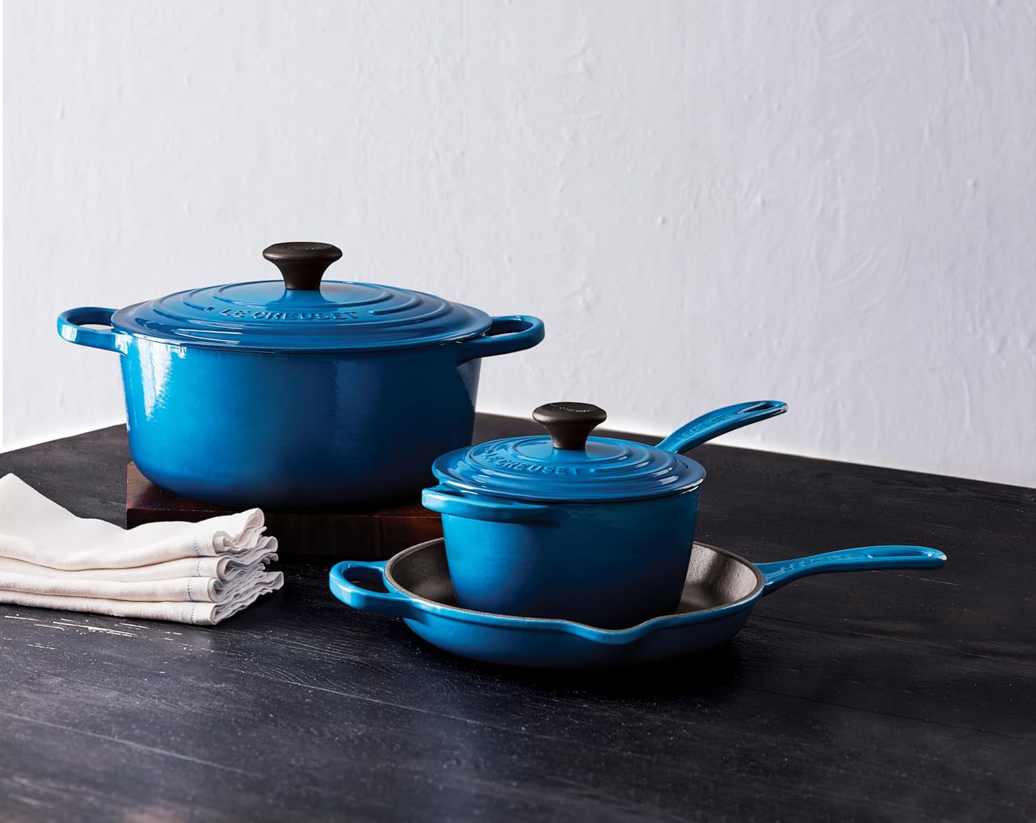 Le Creuset Enameled Cast Iron Signature Iron Handle Skillet, 11.75" (2-3/8 Qt.), Marseille