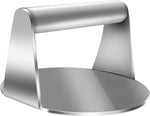 Koicarpe Burger Press - 5.5" Stainless Steel Burger Smasher Tool - Smooth & Non-Stick Surface - round Utensil for Grilling Meat Patty, Steak, Hot Dog, Grill Flattener for Steaks, Panini, Sandwich