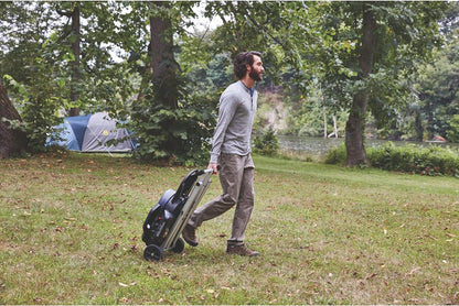 Coleman Roadtrip 225 Portable Stand-Up Propane Grill Gas Grill with Push-Button Starter Folding Legs & Wheels Side Table & 11000 Btus of Power for Camping Tailgating Grilling & More
