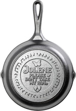 Lodge 8 Inch Dolly Parton Pre-Seasoned Cast Iron Stamped Skillet - Signature Teardrop Handle - Use in the Oven, on the Stove, on the Grill, or over a Campfire - Jolene