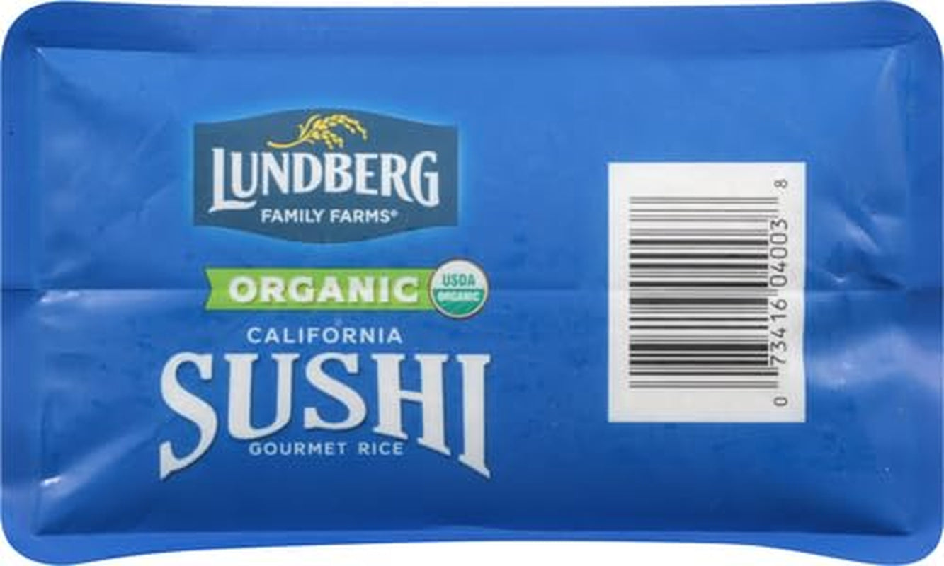 Lundberg Family Farms - Organic California Sushi Rice, Japanese Style Short Grain Rice, Perfectly Sticky, Pantry Staple, Non-Gmo, Gluten-Free, USDA Certified Organic, Vegan, Kosher (32 Oz) (Pack of 2)