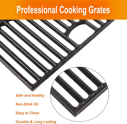Hisencn 17 Inch Grill Cooking Grates for Homedepot Nexgrill 720-0896 720-0896B 720-0896C 720-0896CP 720-0896E, Cast Iron Grate Grill Grid Replacement Parts for Nexgrill 720-0898 720-0898A, 3 Pack