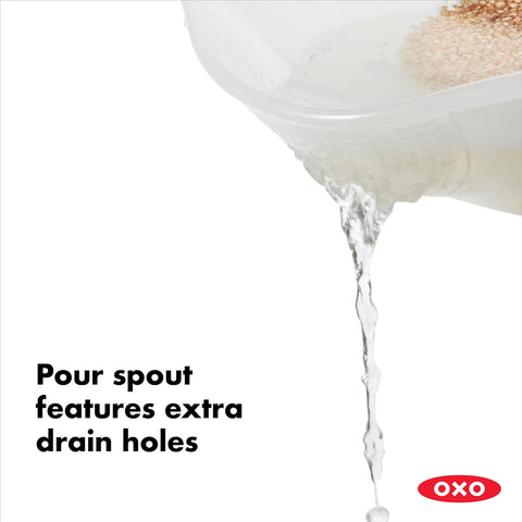 Image of OXO Good Grips Rice & Small Grains Washing Colander, 15.4 X 23.3 X 13.9 Cm