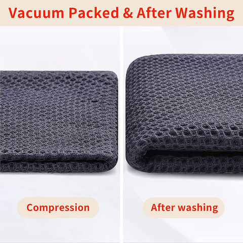 Image of Homaxy 100% Cotton Waffle Weave Kitchen Dish Cloths, Ultra Soft Absorbent Quick Drying Dish Towels, 12 X 12 Inches, 6-Pack, Dark Grey