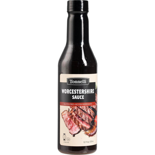Tonnelli Vegan Friendly Worcestershire Sauce 12.7Oz | Vegan, Fish Free, Gluten Free, Kosher
