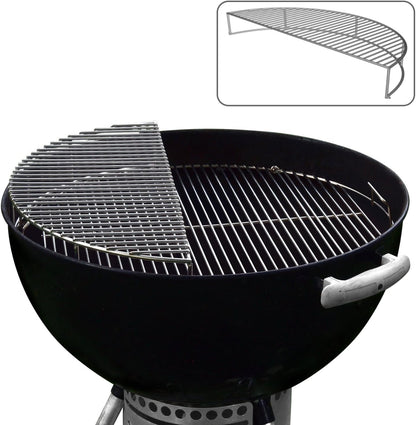 The Original 'Upper Deck' Stainless Steel Grilling Warming Smoking Rack Charcoal Grill Grate- for Use with 22 Inch Kettle Grills- Charcoal Grilling Accessories and Grill Tools Grill Rack