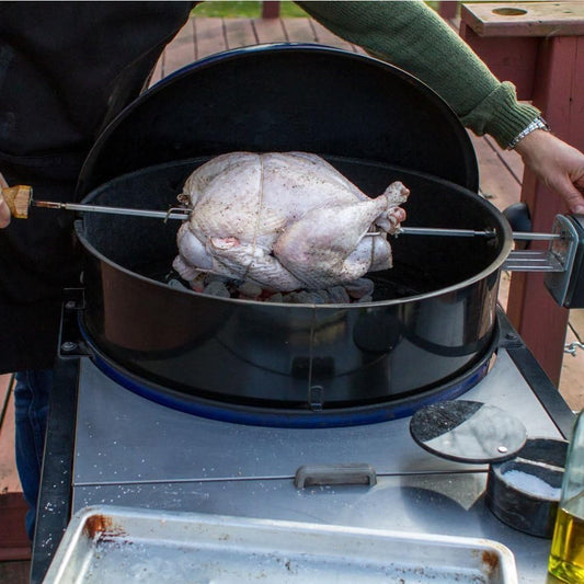Weber 22-Inch Charcoal Kettle Rotisserie, Grey