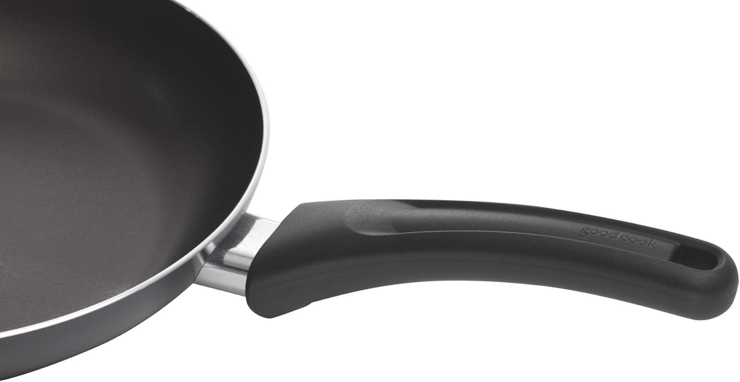 Goodcook 11-Inch Square Griddle Pan, Nonstick Aluminum Frying Pan, Even Heating, Ergonomic Handle, Perfect for Eggs, Bacon, and Breakfast, Small Griddle Pan, Durable Black Finish