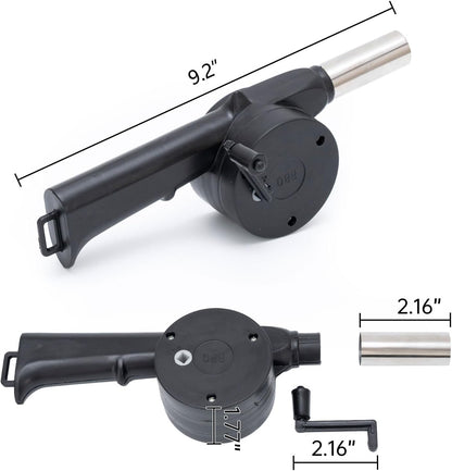 BRIAN & DANY Charcoal Chimney Starter Set for BBQ, Rapid Chimney Starter for Charcoal Grill with Heat Resistant Gloves and Blower, Large-Capacity Design 7.09" X 7.09" X 10.63"