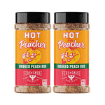 Fire & Smoke Society Hot for Peacher Smoked Peach BBQ Rub Seasoning for Smoking and Grilling Meat, Pork Ribs Chops, Poultry, Turkey, Burger, Chicken Wings, Barbecue Dry Rubs and Spices, 2-Pack
