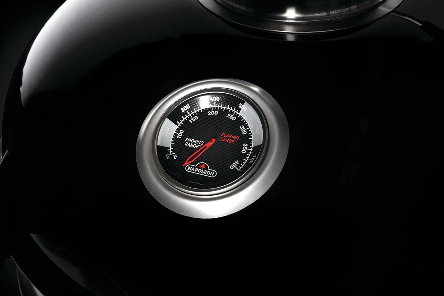 Napoleon NK18 Premium Charcoal Kettle Grill, Black, Porcelain-Enameled Lid and Bowl, Chrome-Plated Cooking Grid