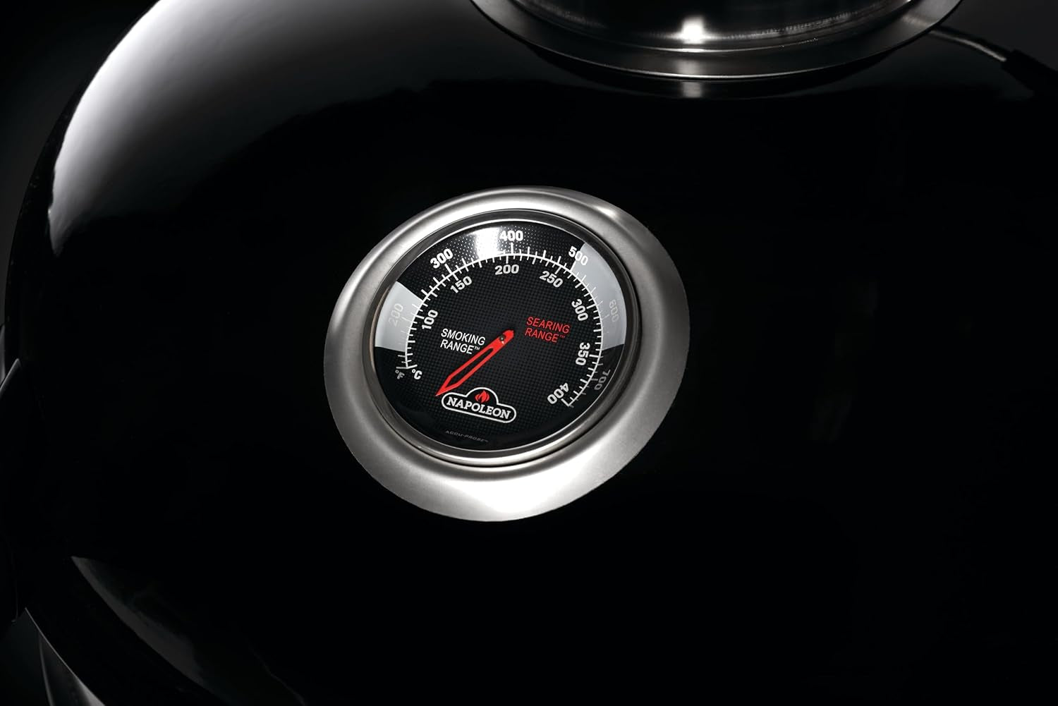 Napoleon NK18 Premium Charcoal Kettle Grill, Black, Porcelain-Enameled Lid and Bowl, Chrome-Plated Cooking Grid
