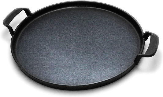 Qulimetal 7421 Gourmet BBQ System Griddle for Weber 22 1/2 Inch Charcoal Grills, Cast Iron Griddle Weber Original Kettle Premium 22.5'' Smokers, Performer Premium Grill