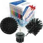 Drill Brush Attachment - Scrub Brush for Drill - Grill Brush Set - Power Scrubber Brush Kit - Heavy Duty - Smokers - Grills - Concrete - Brick - Household Cleaning - Black - Ultra Stiff