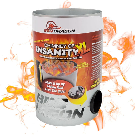 BBQ Dragon - Charcoal Chimney Starter for Coal Grill (Extra Large)