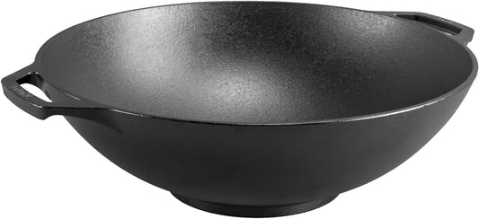 Lodge Pre-Seasoned Cast Iron WOK - Dual Assist Handle - Use in the Oven, on the Stove, or on the Grill - 14 Inch