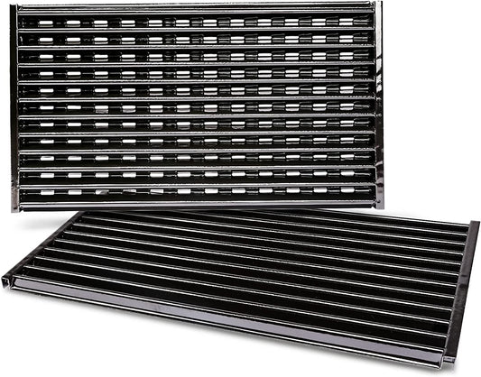 Hisencn Grill Grates for Charbroil Performance Tru-Infrared 2 Burner Gas Grill 463633316, 463672016 463672216, 463672416, 17 Inch Stamped Porcelain Steel Replacement Emitter Plates