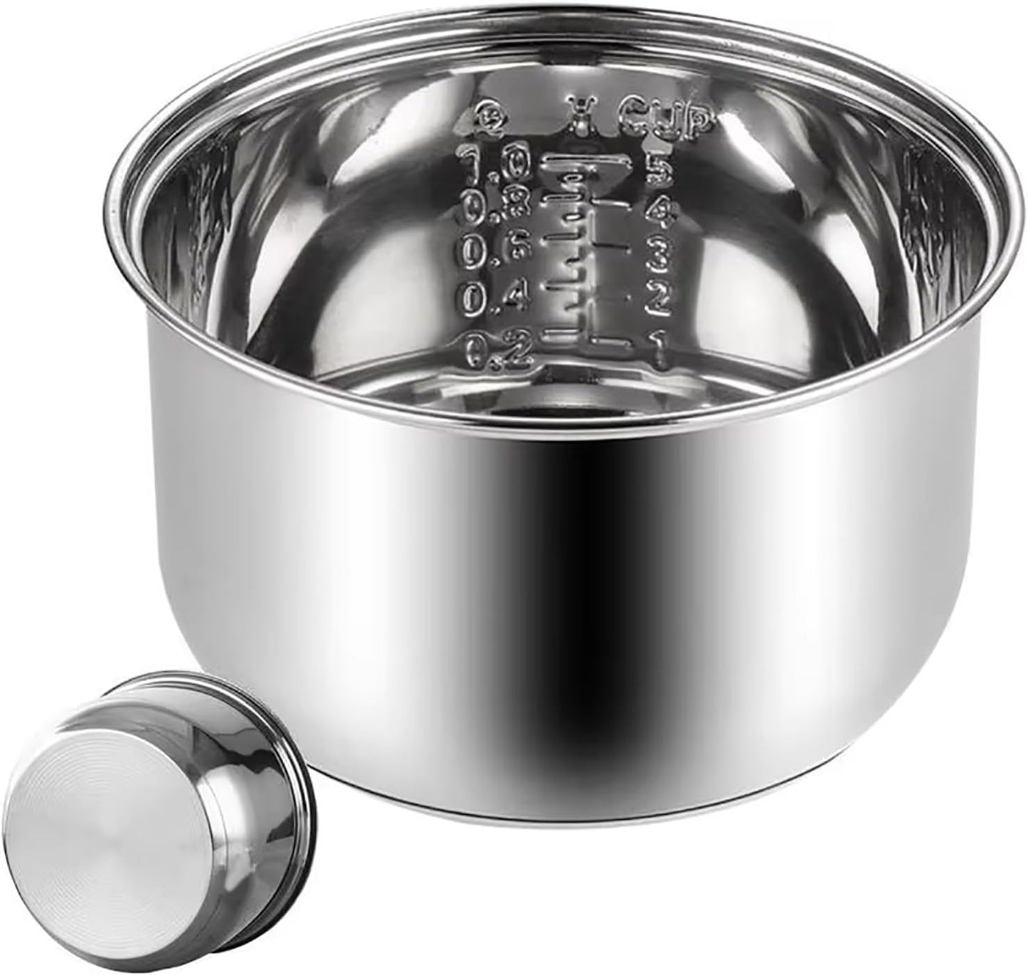 Stainless Steel Rice Cooker Inner Pot, Non-Stick Replacement Pot, Durable & Universal Fit for Multi-Cookers, Even Heating for Perfect Rice (1.6L)