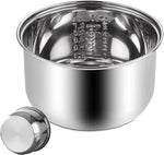 Stainless Steel Rice Cooker Inner Pot, Non-Stick Replacement Pot, Durable & Universal Fit for Multi-Cookers, Even Heating for Perfect Rice (1.6L)
