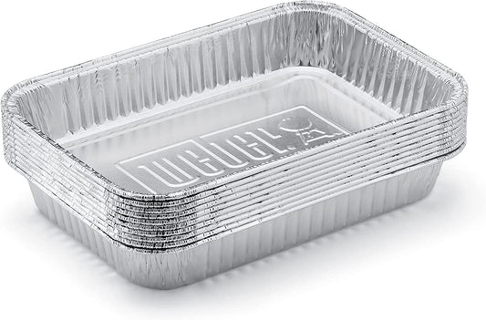 Weber Aluminum Drip Pans, 7.5 X 5 Inch, Set of 10