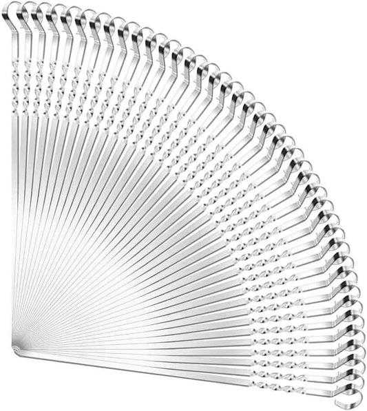 Kabob Skewers, AIDOIT 40 PCS 15.2 Inch Flat Metal BBQ Barbecue Skewer Stainless Steel Shish Kebob Sticks Wide Reusable Grilling Skewers Set for Meat Shrimp Chicken Vegetable