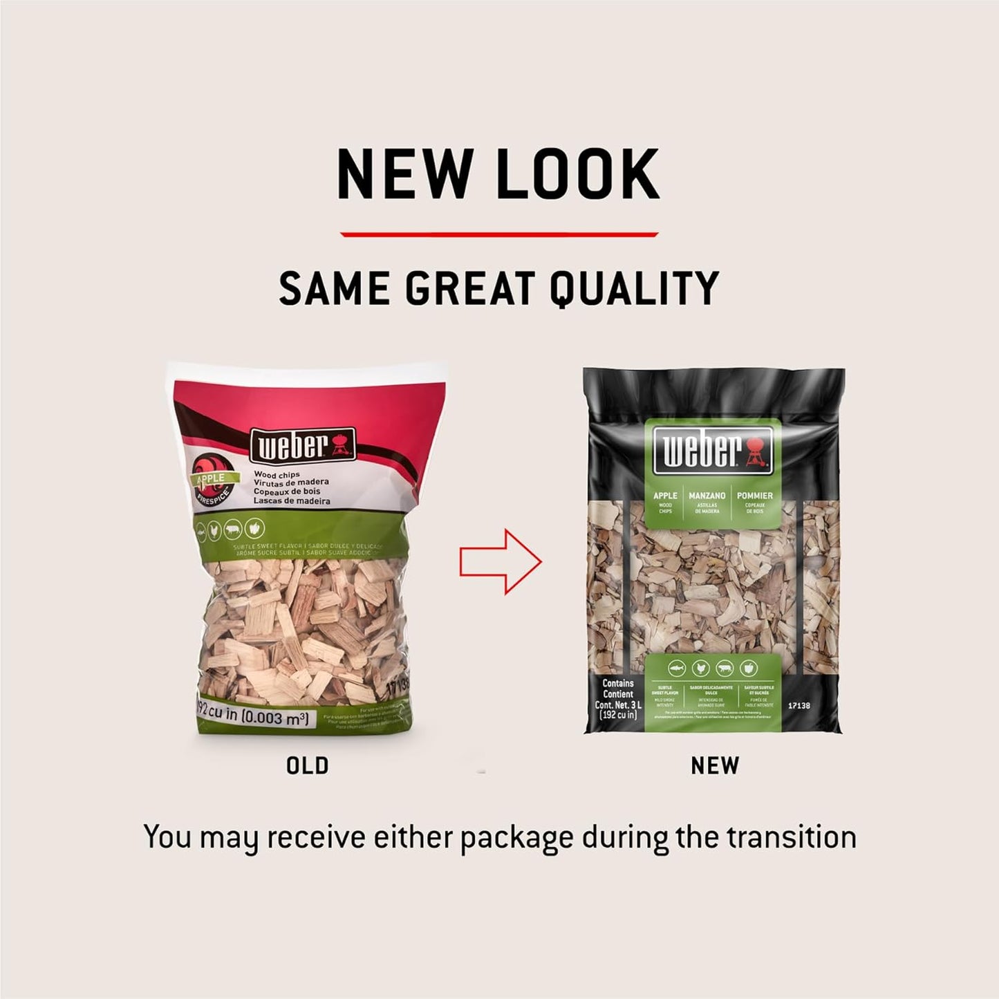 Weber Apple Wood Chips, for Grilling and Smoking, 192 Cu. In