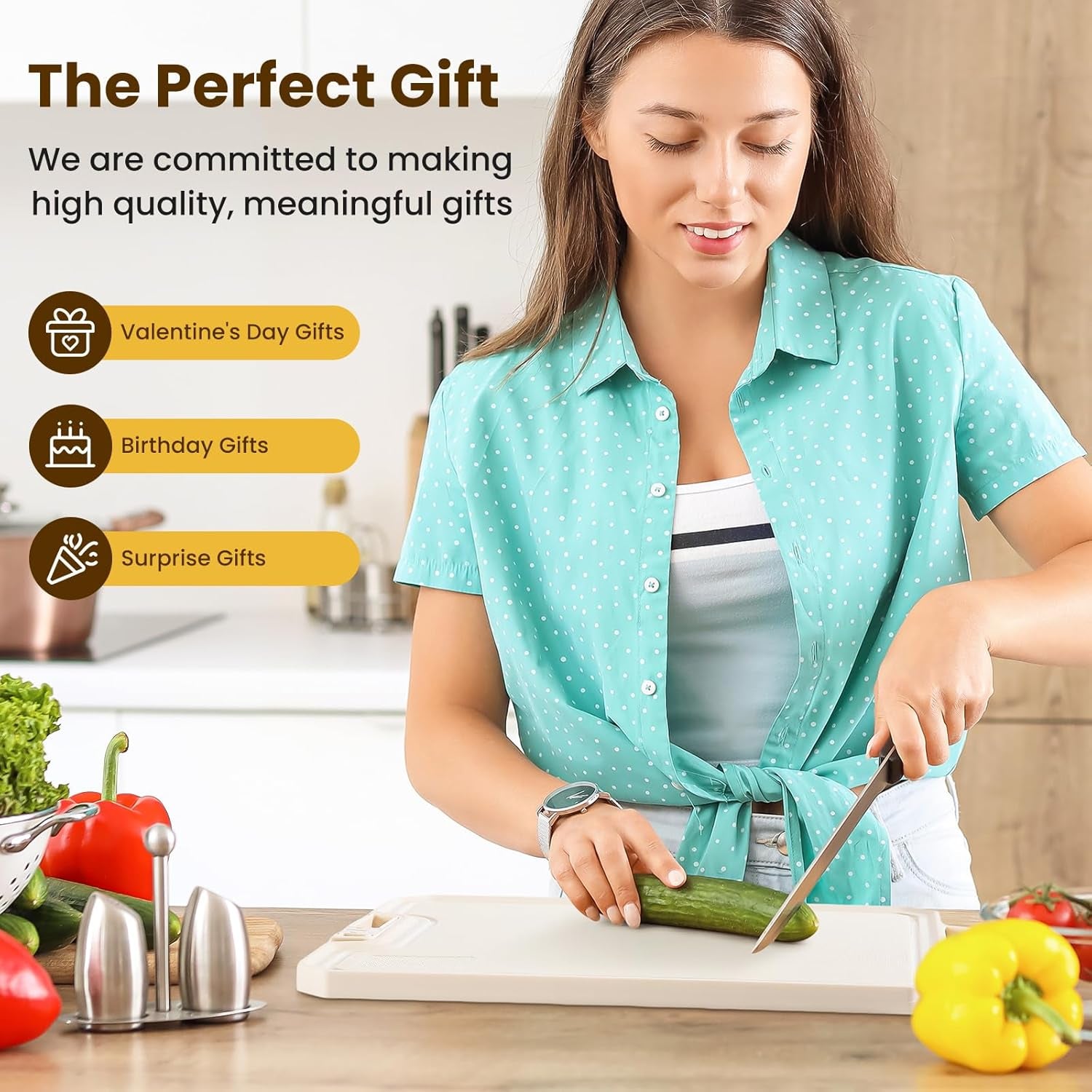 Double Sided Cutting Boards for Kitchen-16X 12 Inch 304 Stainless Steel & Wheat Straw PP Cutting Board for Meat/Vegetable-Non Slip,Dishwasher Safe and Scratch Resistant Chopping Board Beige