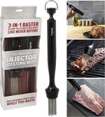 3-In-1 Barbecue Injector Basting Mop - Includes BBQ Chain Basting Brush & Meat Syringe to Baste, Marinate & Inject Food with Flavor - Grilling Accessory for Indoor Outdoor Use- Father'S Day BBQ Gift